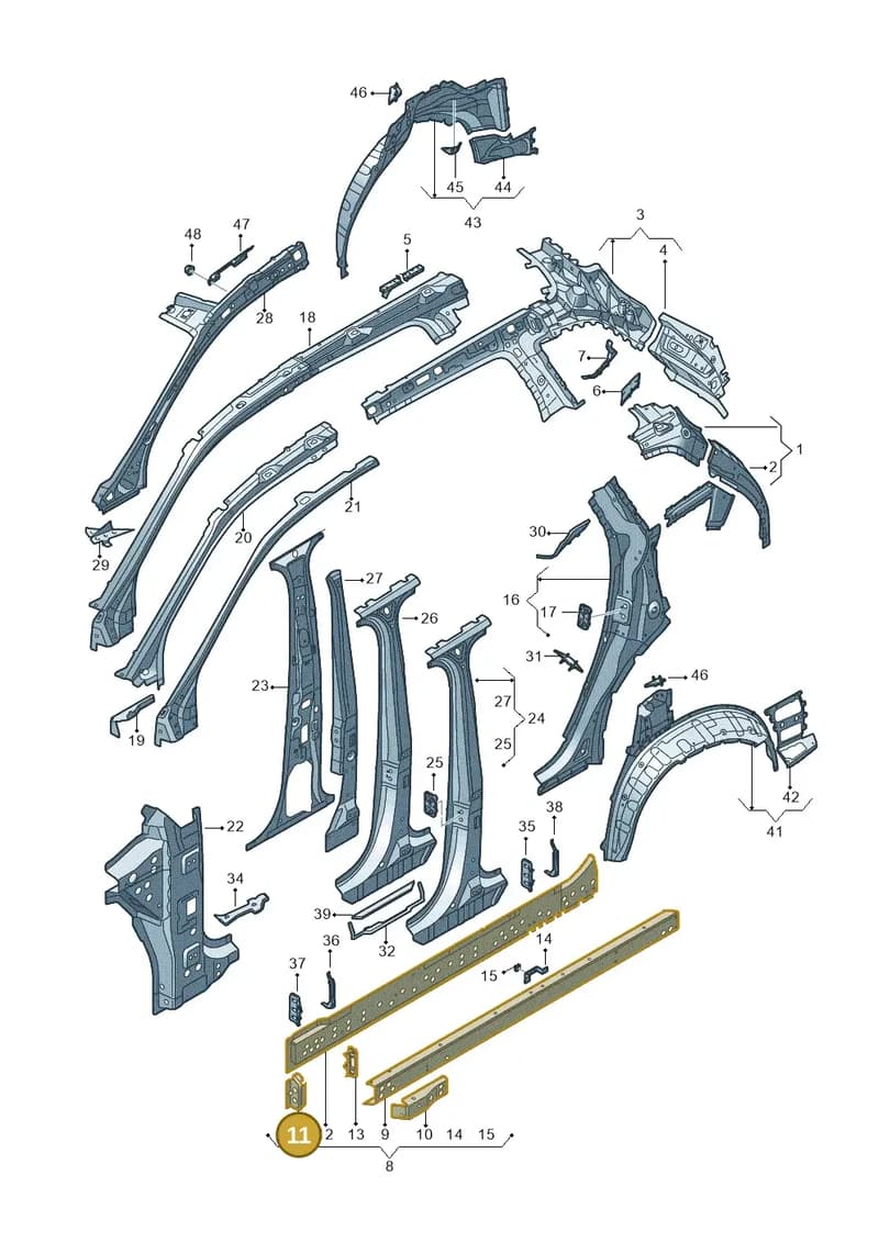 4M0810848E — Audi Q7 (2015-2025) diagram 859809000, position 11