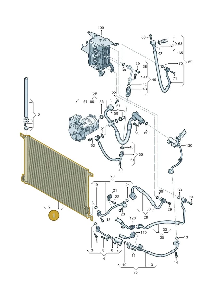 4M0816411R — Audi A8 (2017-2025) diagram 838260700, position 1