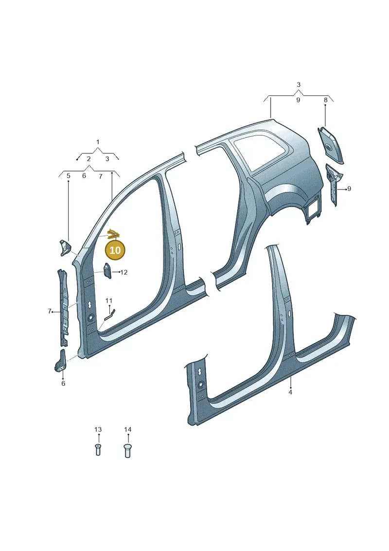 4M0817481A — Audi Q7 (2015-2025) diagram 859809500, position 10