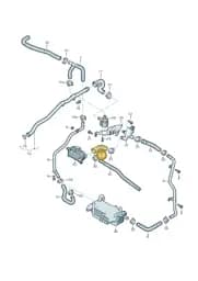 4M0819337AF Audi Coolant Hose with Quick Release Coupling