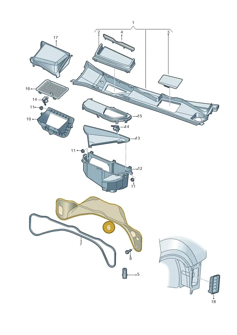 4M0819523B — Audi Q7 (2015-2025) diagram 859819000, position 6