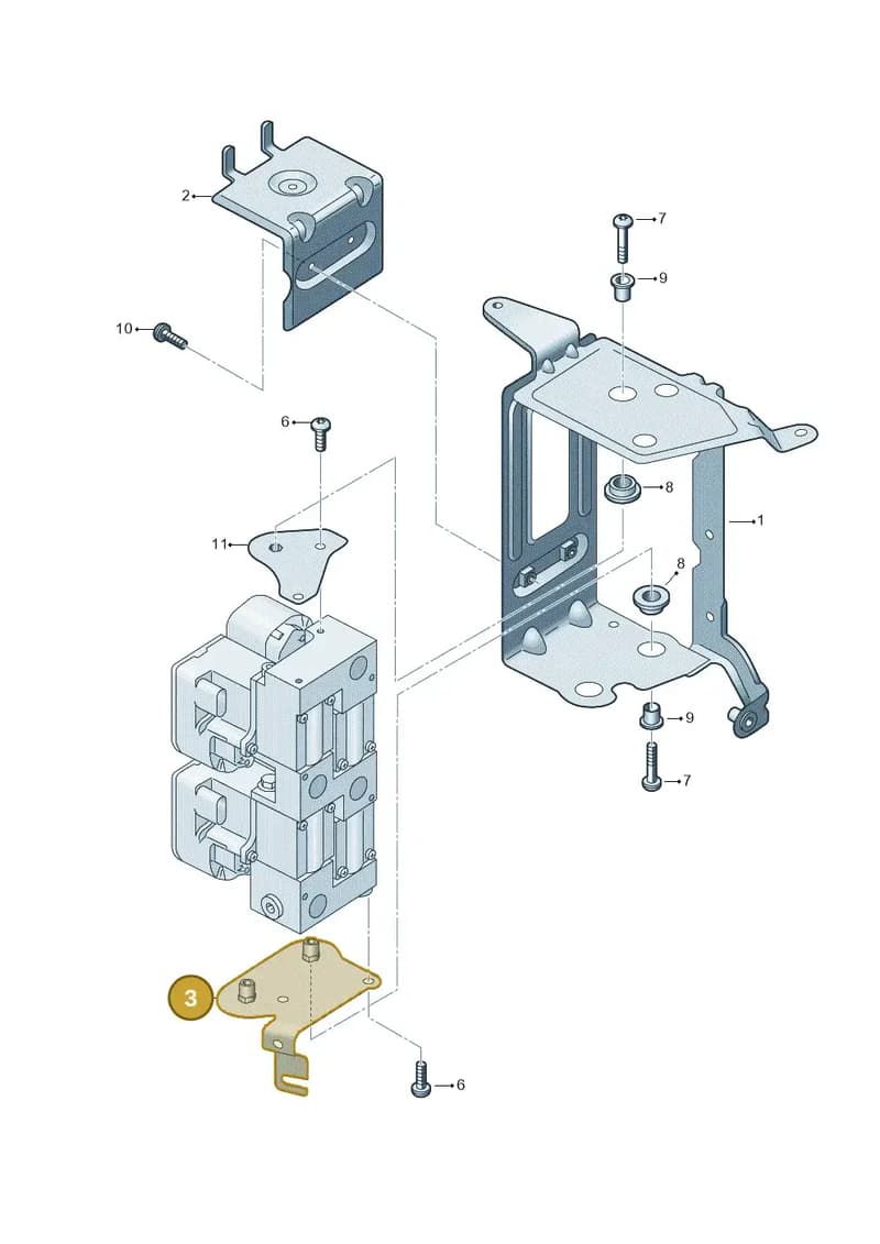 4M0820196G — Audi A8 (2017-2025) diagram 838260760, position 3