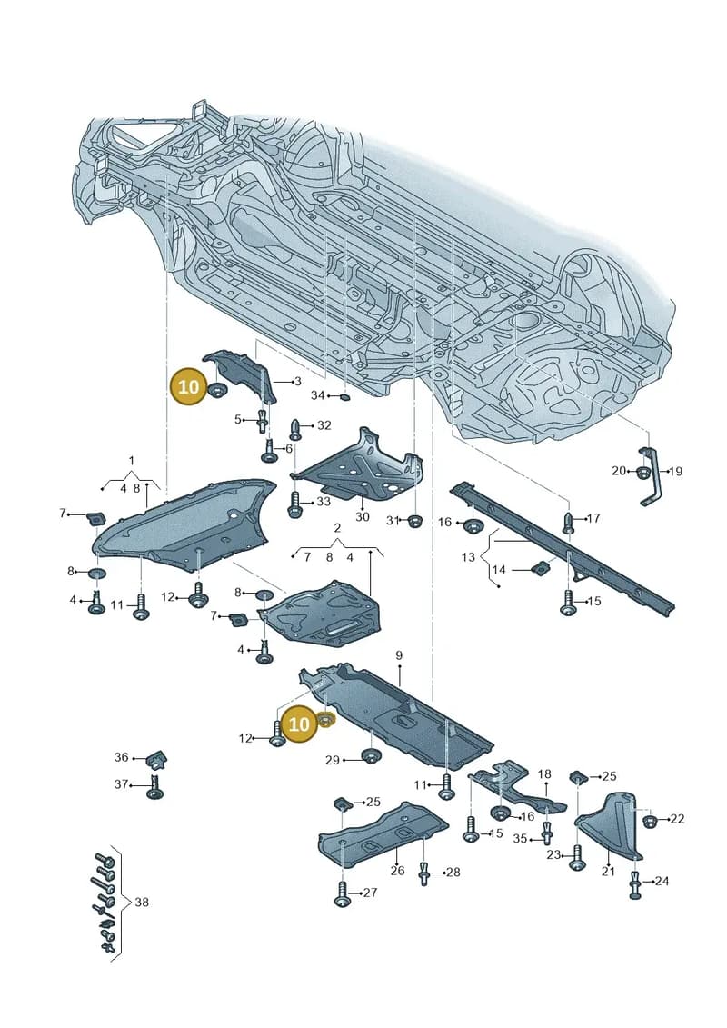4M0825205AB — Audi Q7 (2015-2025) diagram 859825000, position 10
