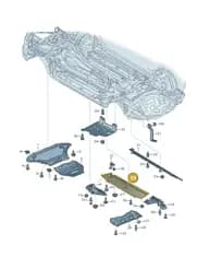 4M0825205AB Audi Underbody Trim