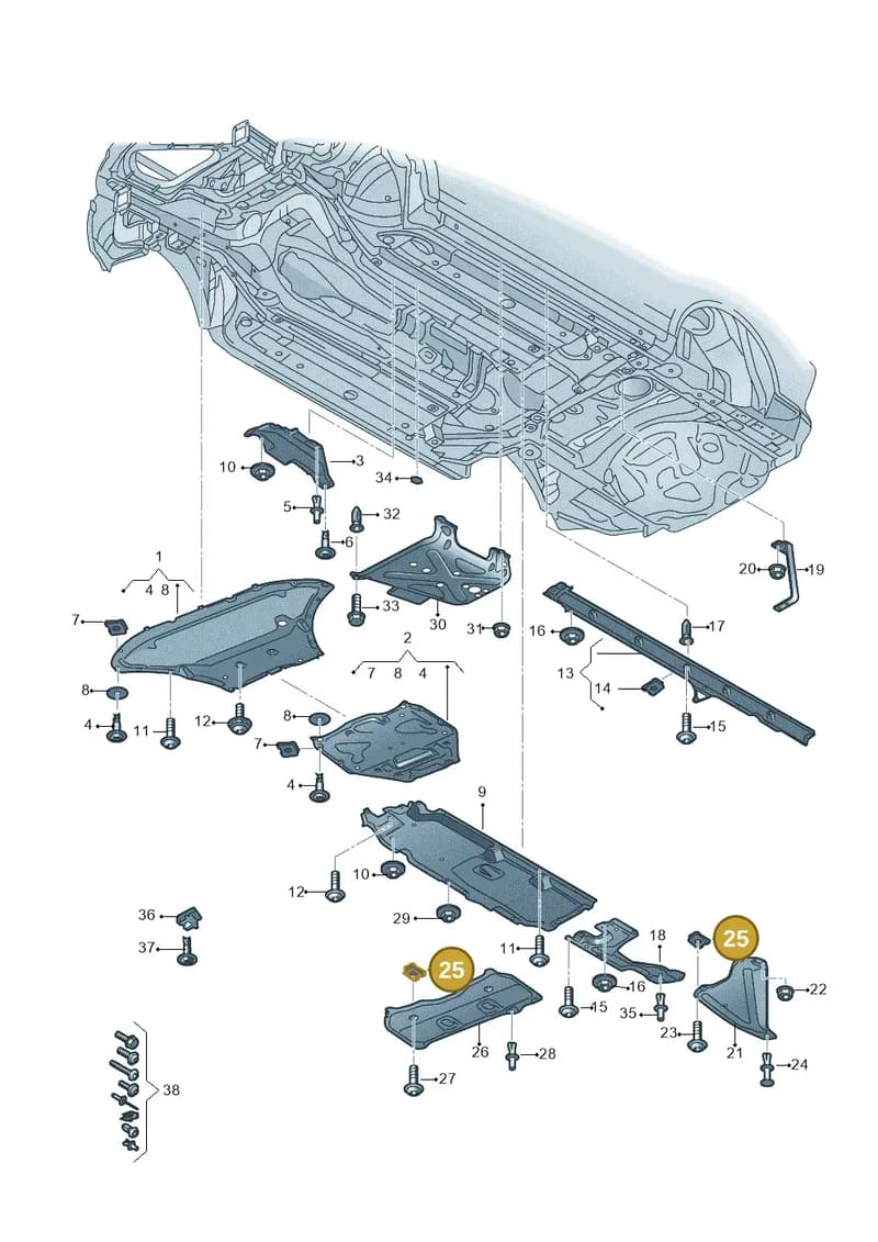 4M0825219F — Audi Q7 (2015-2025) diagram 859825000, position 25