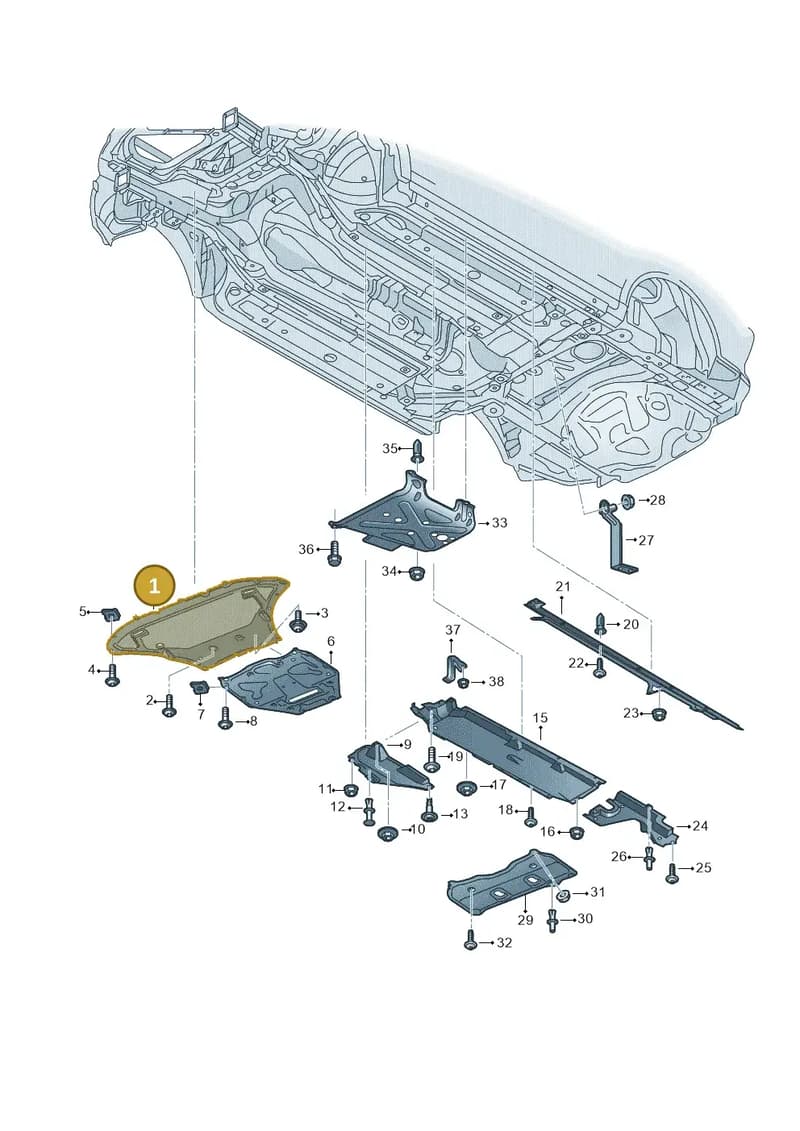 4M0825235AQ — Audi Q8 (2018-2025) diagram 429825000, position 1