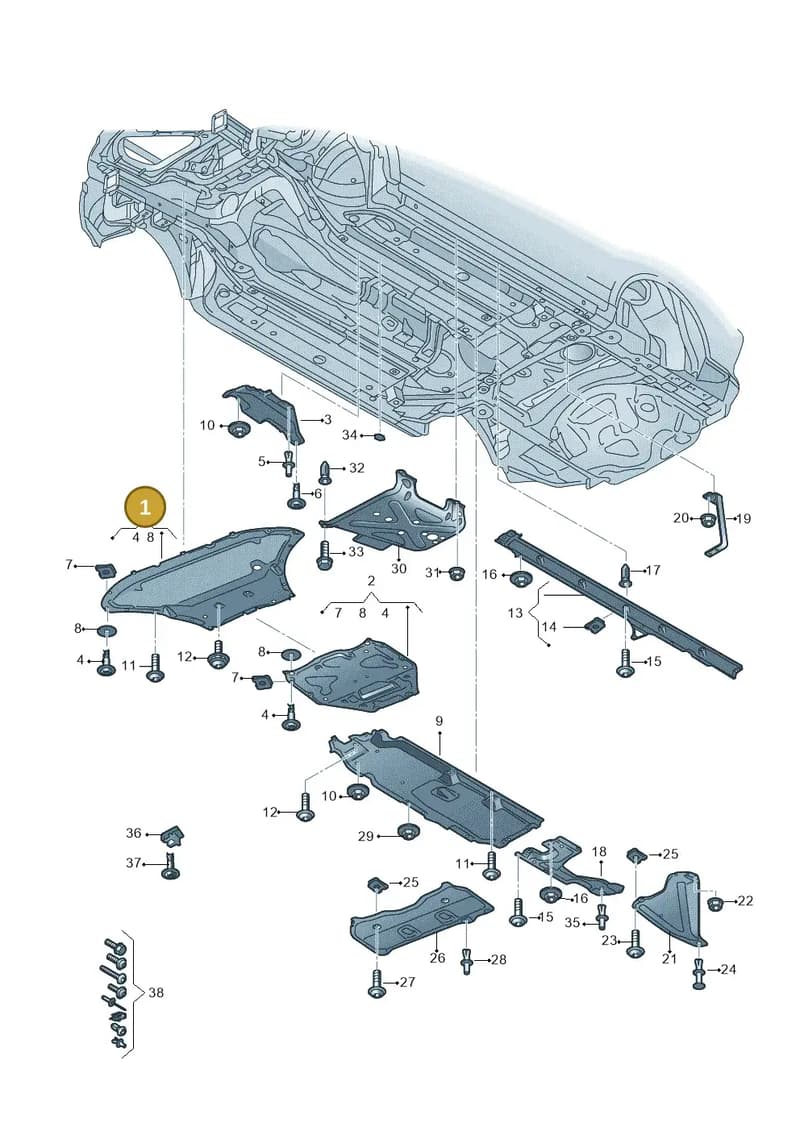 4M0825235AQ — Audi Q7 (2015-2025) diagram 859825000, position 1