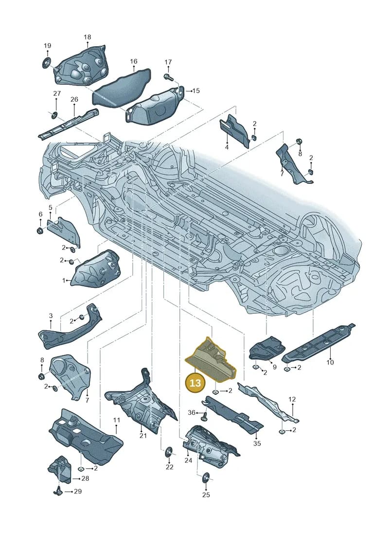 4M0825691F — Audi Q8 (2018-2025) diagram 429825010, position 13
