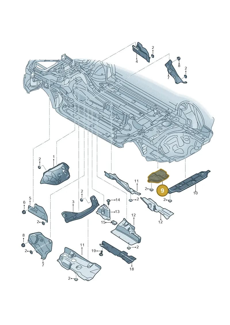 4M0825725D — Audi Q7 (2015-2025) diagram 859825100, position 9