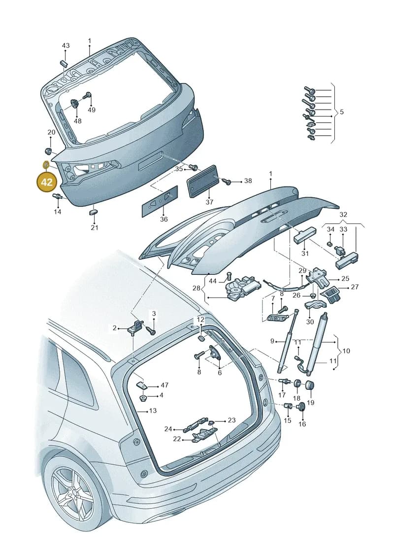4M0827713 — Audi Q5 qu. 2.0 (2018-) diagram 428827000, position 42