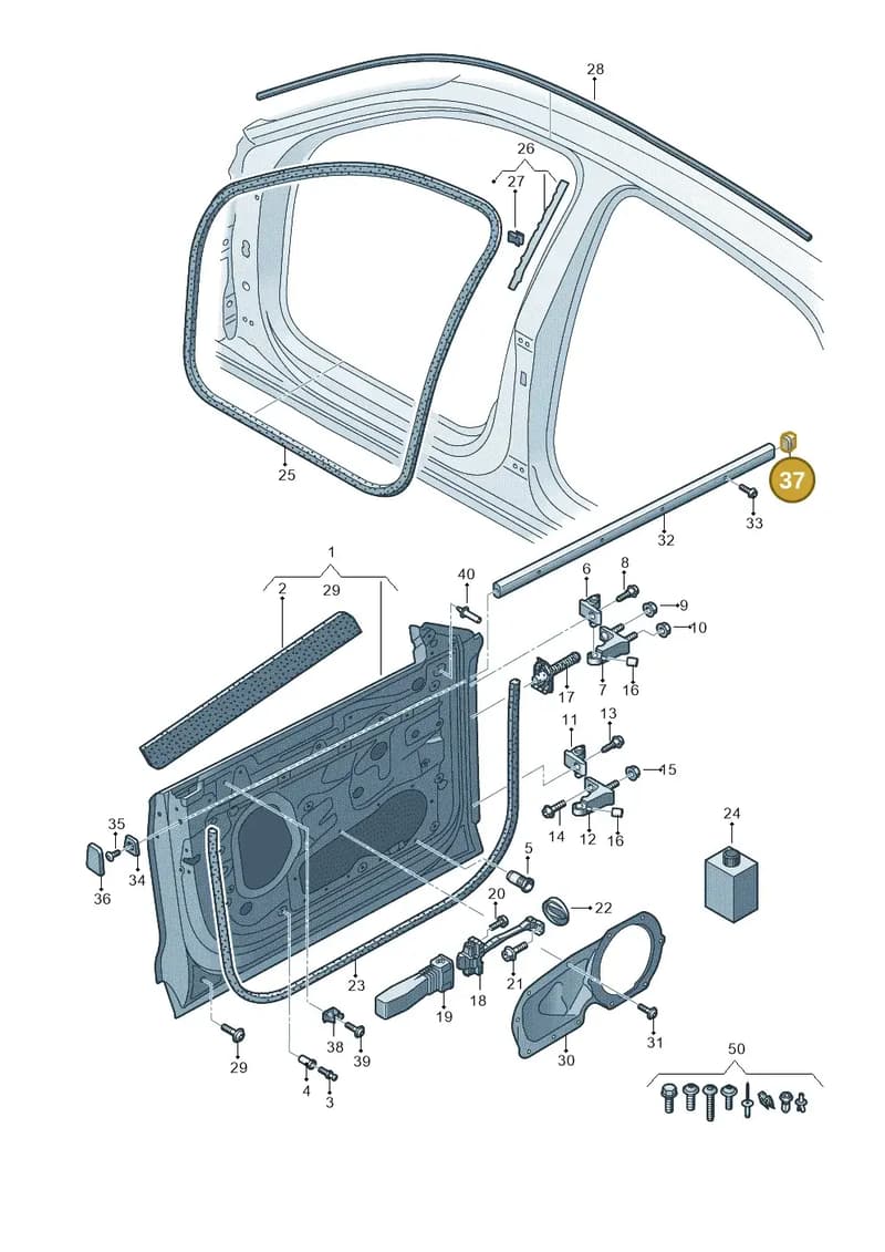 4M0837307B — Audi RS Q8 (2019-2025) diagram 429831010, position 37