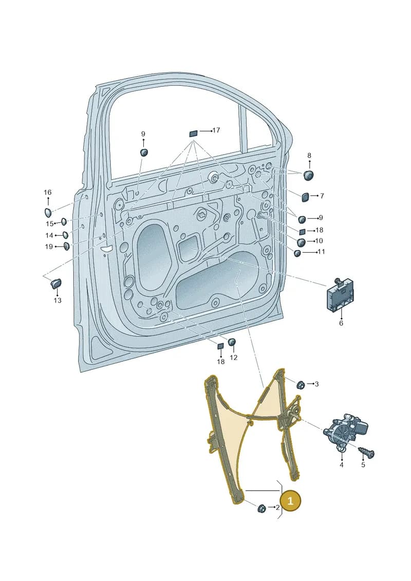 4M0837461A — Audi Q7 (2015-2025) diagram 859837600, position 1