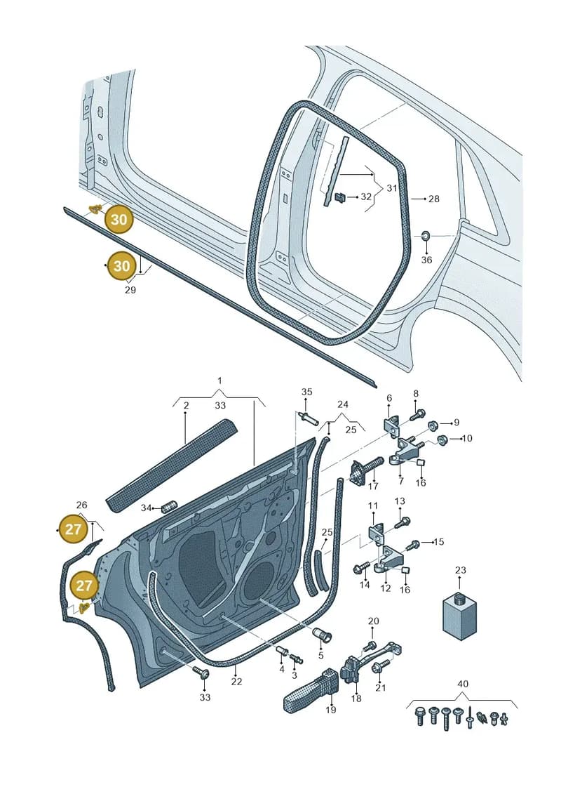 4M0839069 — Audi RS Q8 (2019-2025) diagram 429833010, position 27+30