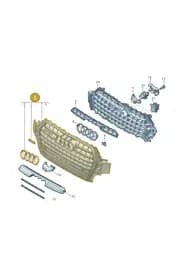 4M0853651KFUQ Audi Radiator Grille (Dark Chrome Matt FUQ)