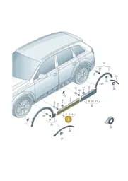 4M0853959JGRU Audi Cover for Door (Primed GRU)