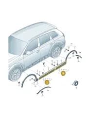 4M0853969PGRU Audi Cover for Door (Primed GRU)