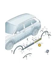 4M0853970PGRU Audi Cover for Door (Primed GRU)