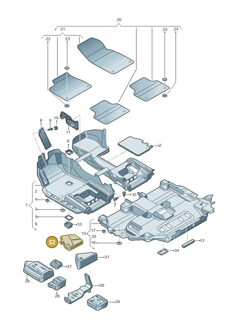 4M0863028A — Audi Q7 (2015-2025) diagram 859863000, position 32