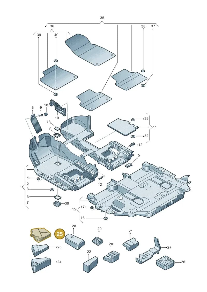 4M0863028A — Audi RS Q8 (2019-2025) diagram 429863000, position 25