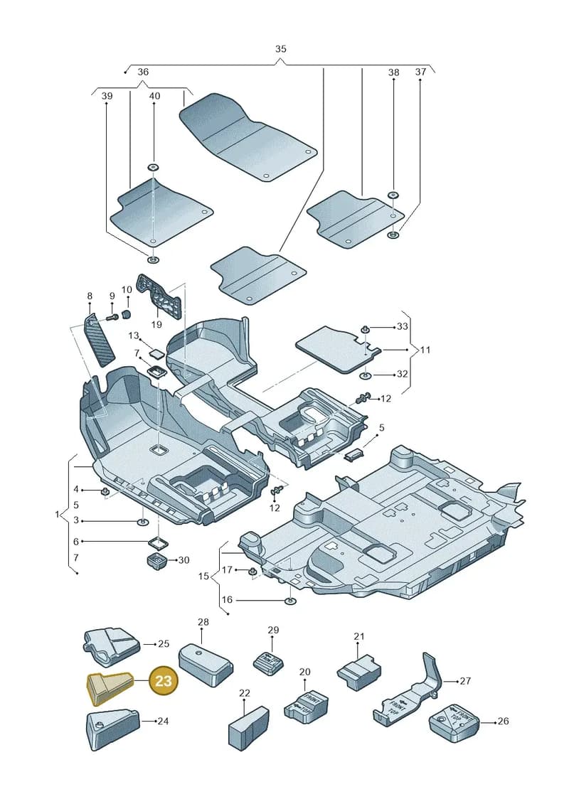 4M0863028B — Audi Q8 (2018-2025) diagram 429863000, position 23