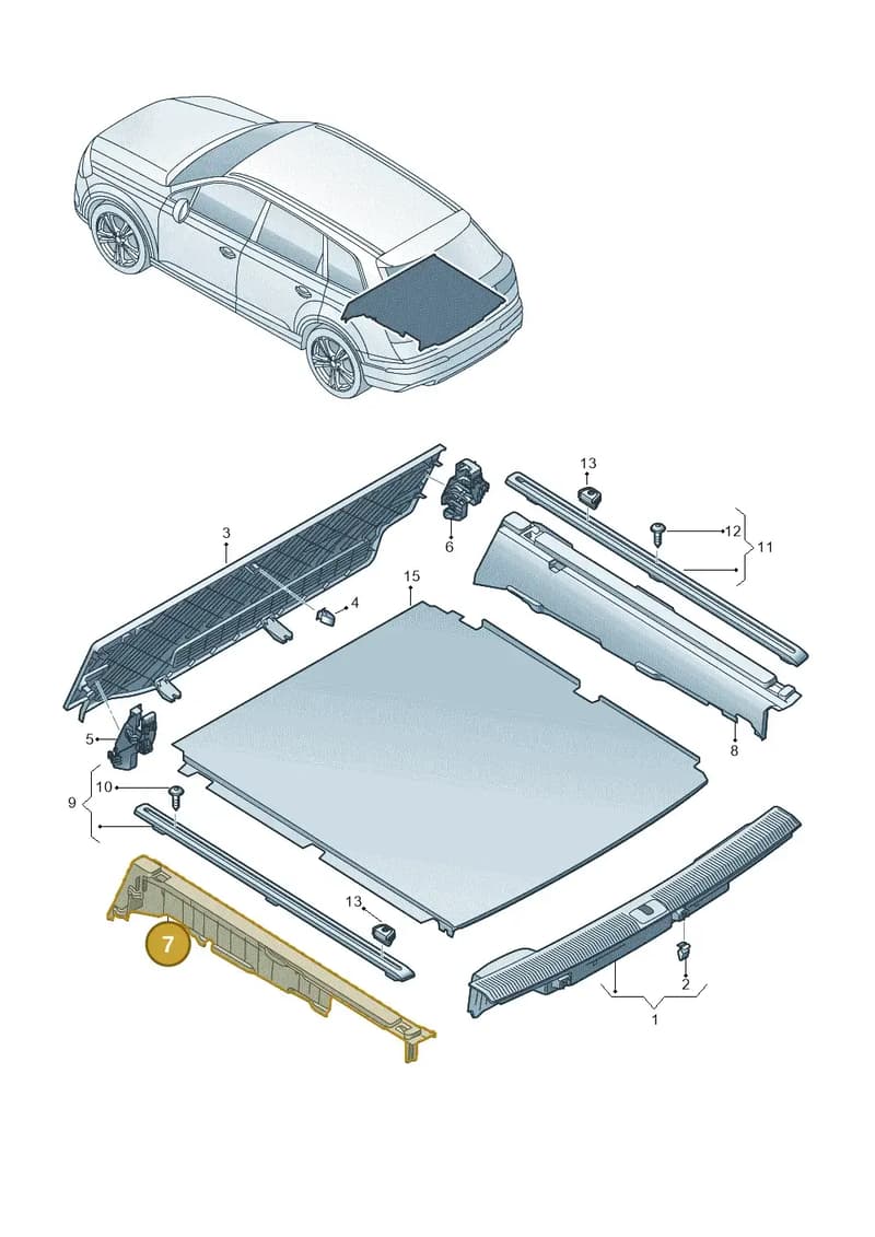 4M0863527HDS2 — Audi Q7 (2015-2025) diagram 859863082, position 7
