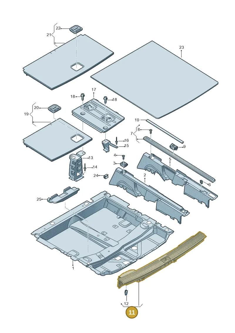 4M0864483NDS2 — Audi Q7 (2015-2025) diagram 859863850, position 11