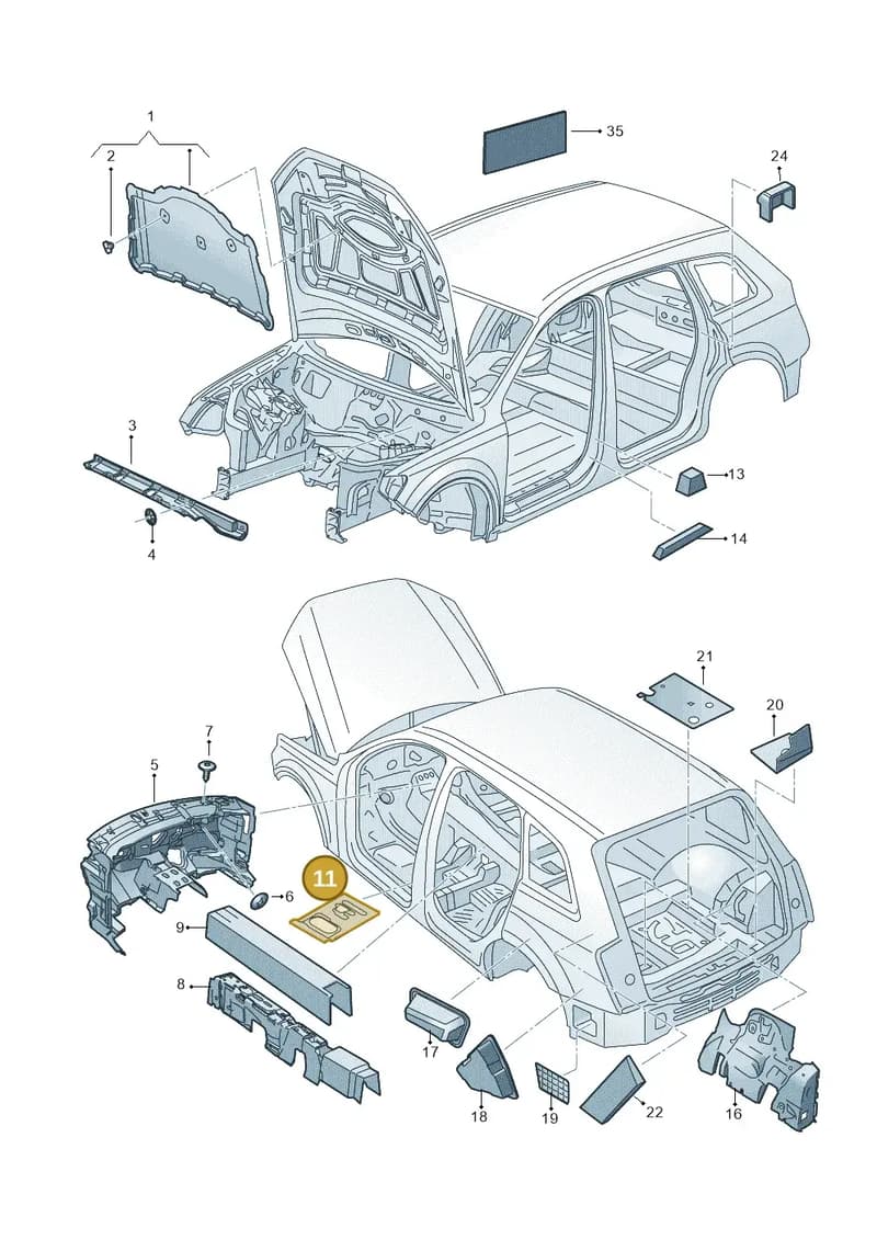 4M0864863B — Audi Q7 (2015-2025) diagram 859863200, position 11