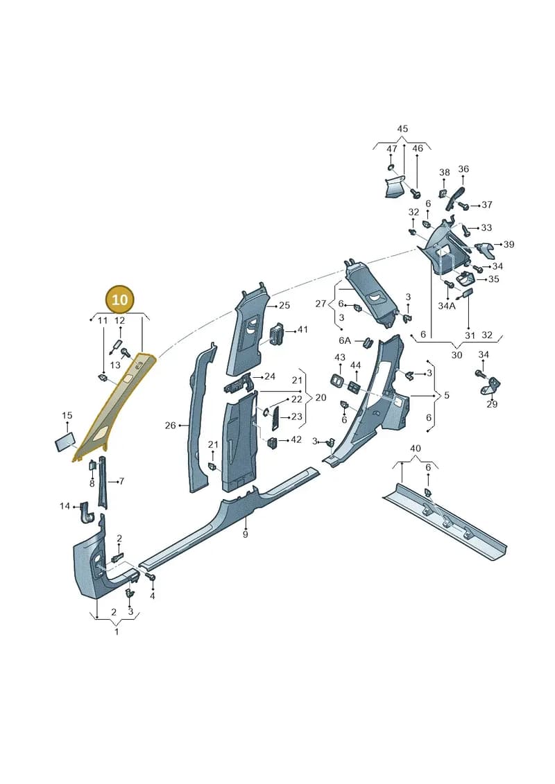 4M0867233J5T9 — Audi Q7 (2015-2025) diagram 859867650, position 10