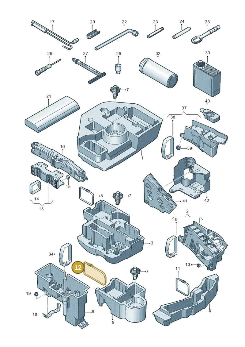 4M0867749A — Audi A6 (2018-2025) diagram 430011100, position 12