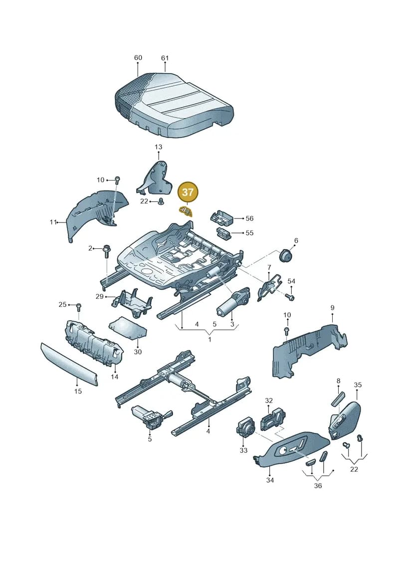 4M0882651 — Audi A8 (2017-2025) diagram 838881000, position 37