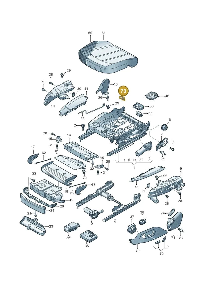 4M0882651 — Audi A8 (2017-2025) diagram 838881100, position 73