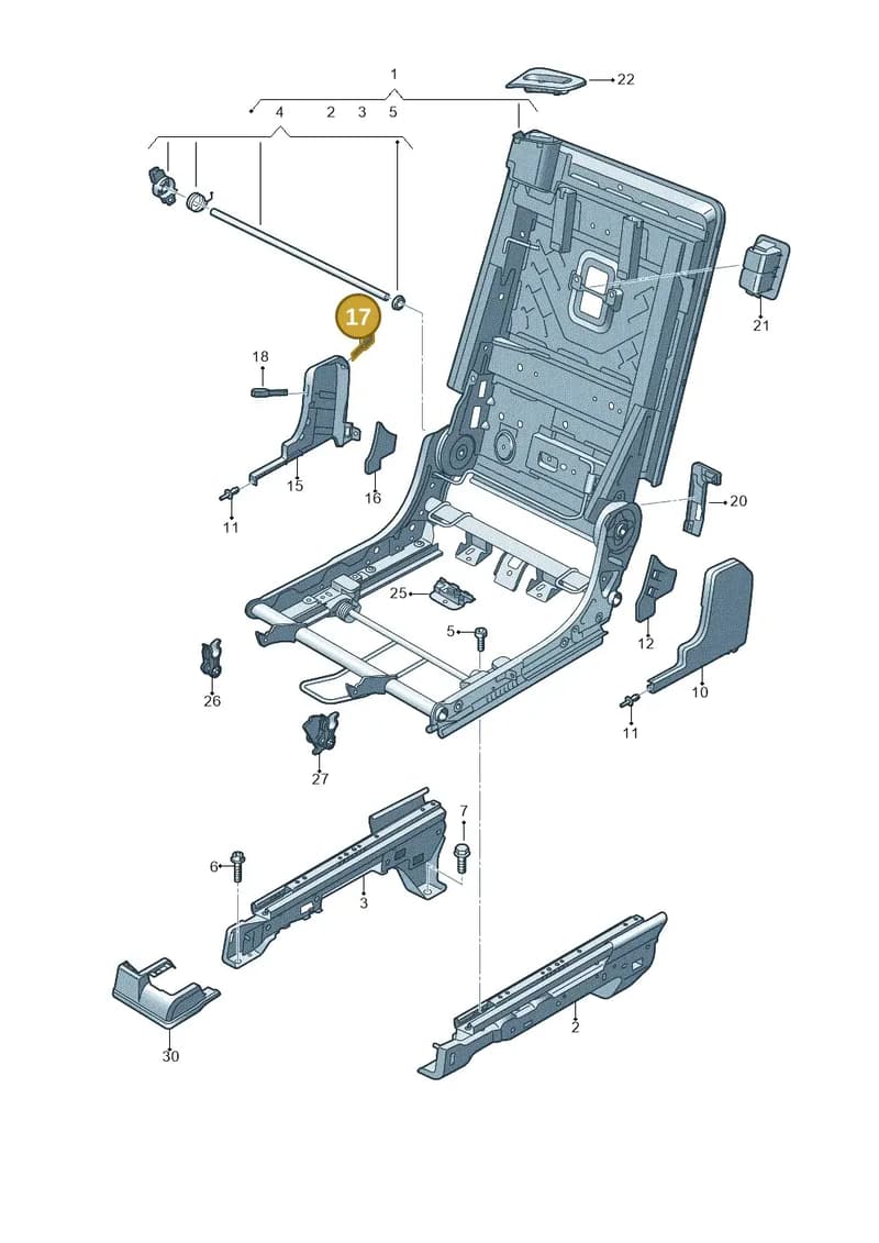 4M0883875A — Audi Q7 (2015-2025) diagram 859883400, position 17