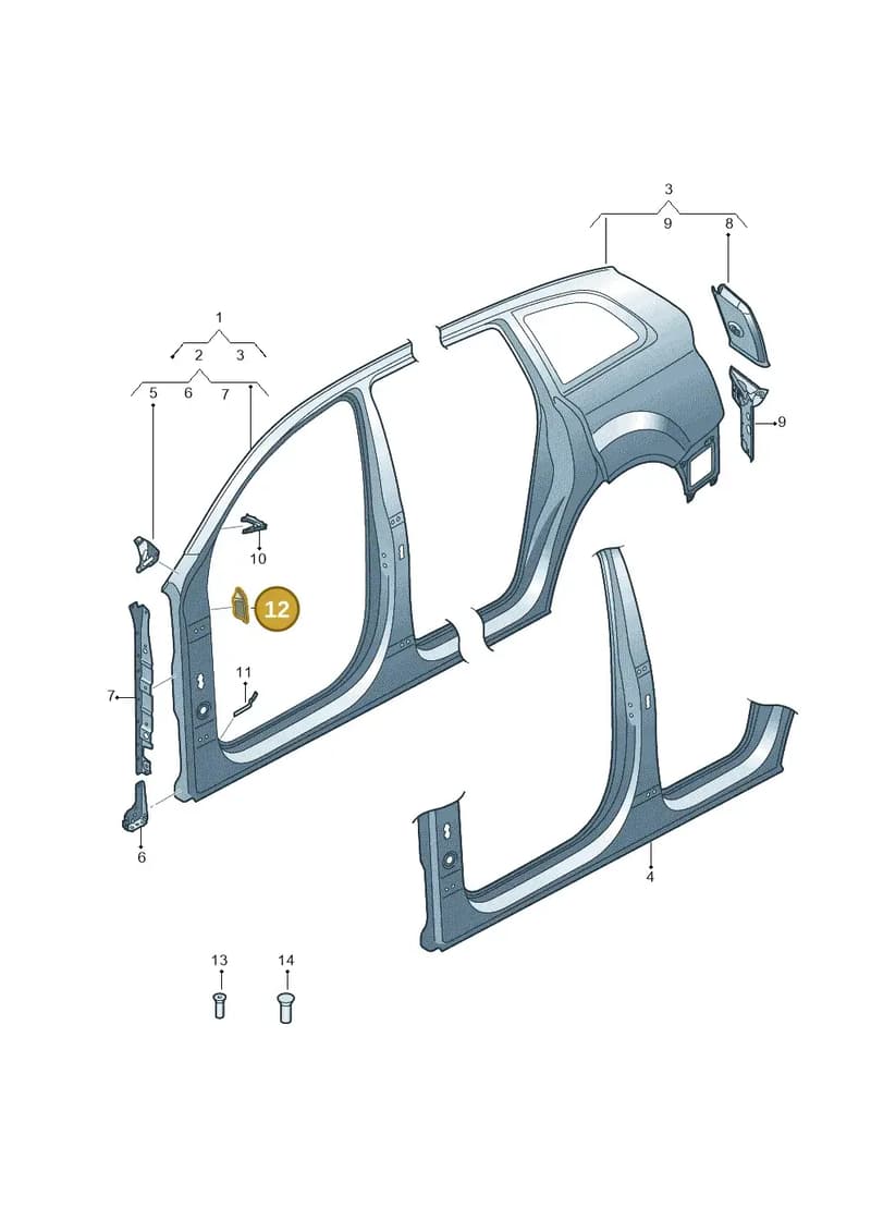 4M0899182 — Audi Q7 (2015-2025) diagram 859809500, position 12