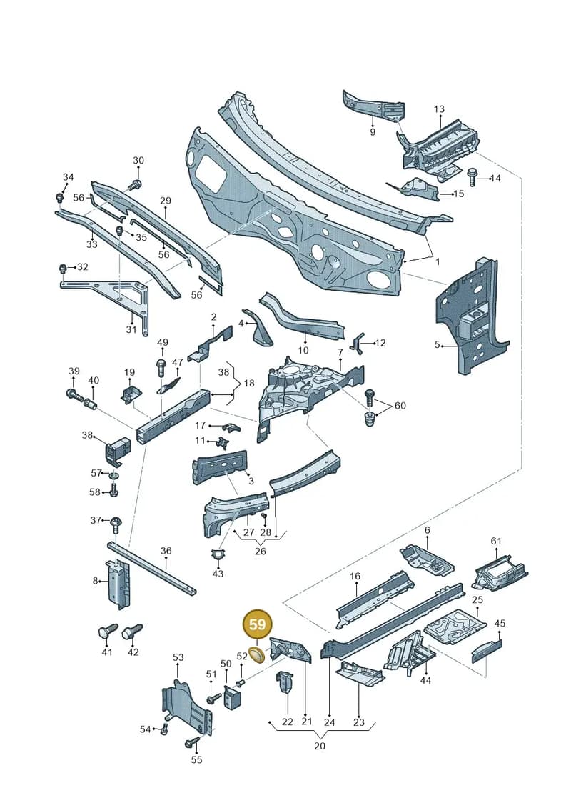 4M0899184 — Audi RS Q8 (2019-2025) diagram 429805000, position 59