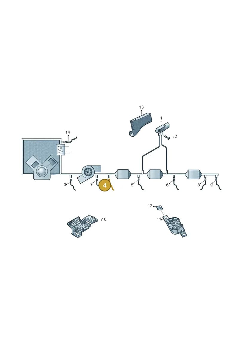 4M0906088AP — Volkswagen Touareg (2017-2025) diagram 780906150, position 4