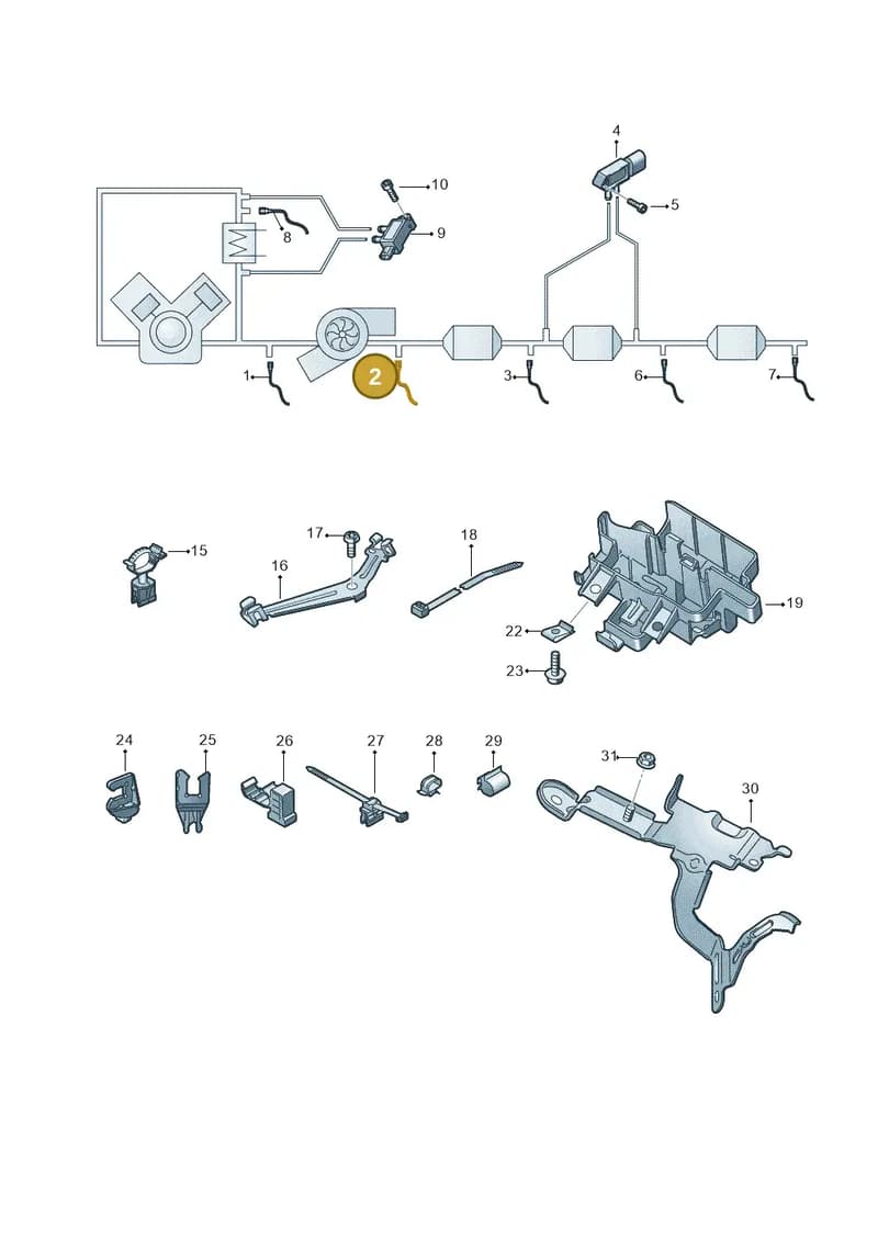 4M0906088AP — Audi A8 (2017-2025) diagram 838906010, position 2