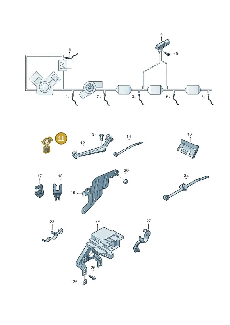 4M0906131A — Audi Q8 (2018-2025) diagram 429906011, position 11