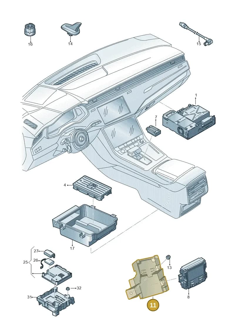 4M0907113A — Audi RS Q8 (2019-2025) diagram 429035055, position 11
