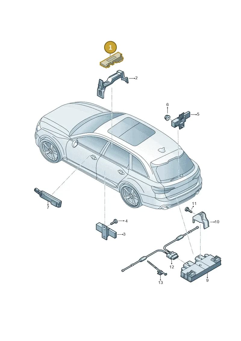 4M0907247A — Audi RS4 Avant (2017-2025) diagram 438909000, position 1
