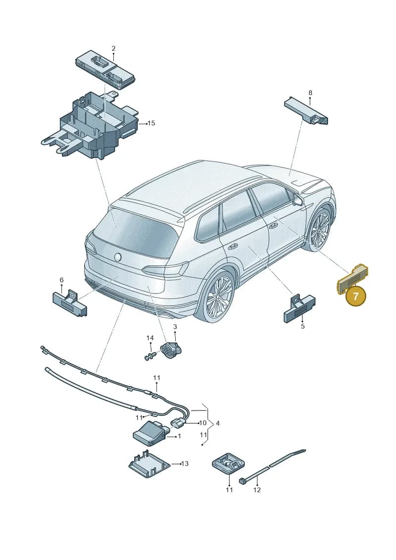 4M0907247A — Volkswagen Touareg (2017-2025) diagram 439909000, position 7