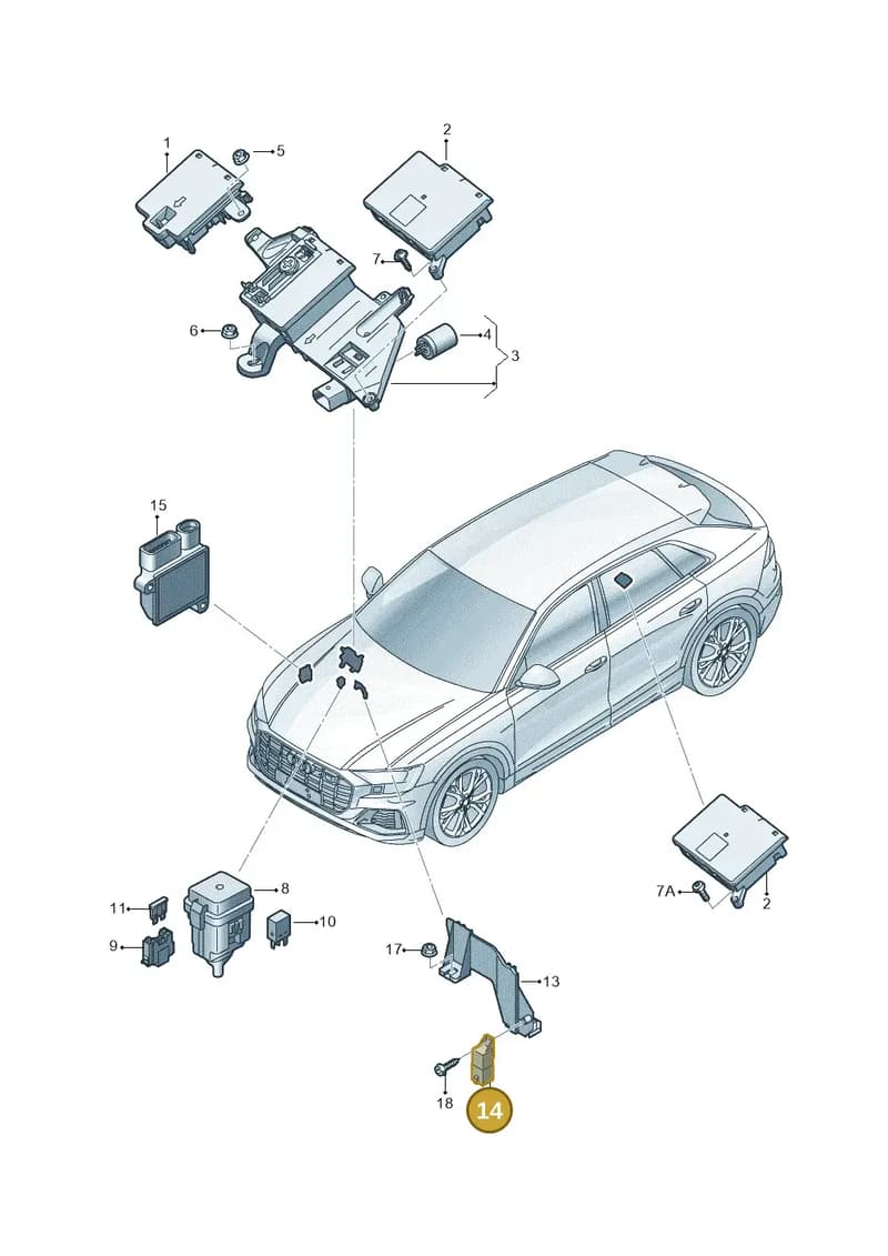 4M0907282F — Audi Q7 (2015-2025) diagram 429937020, position 14