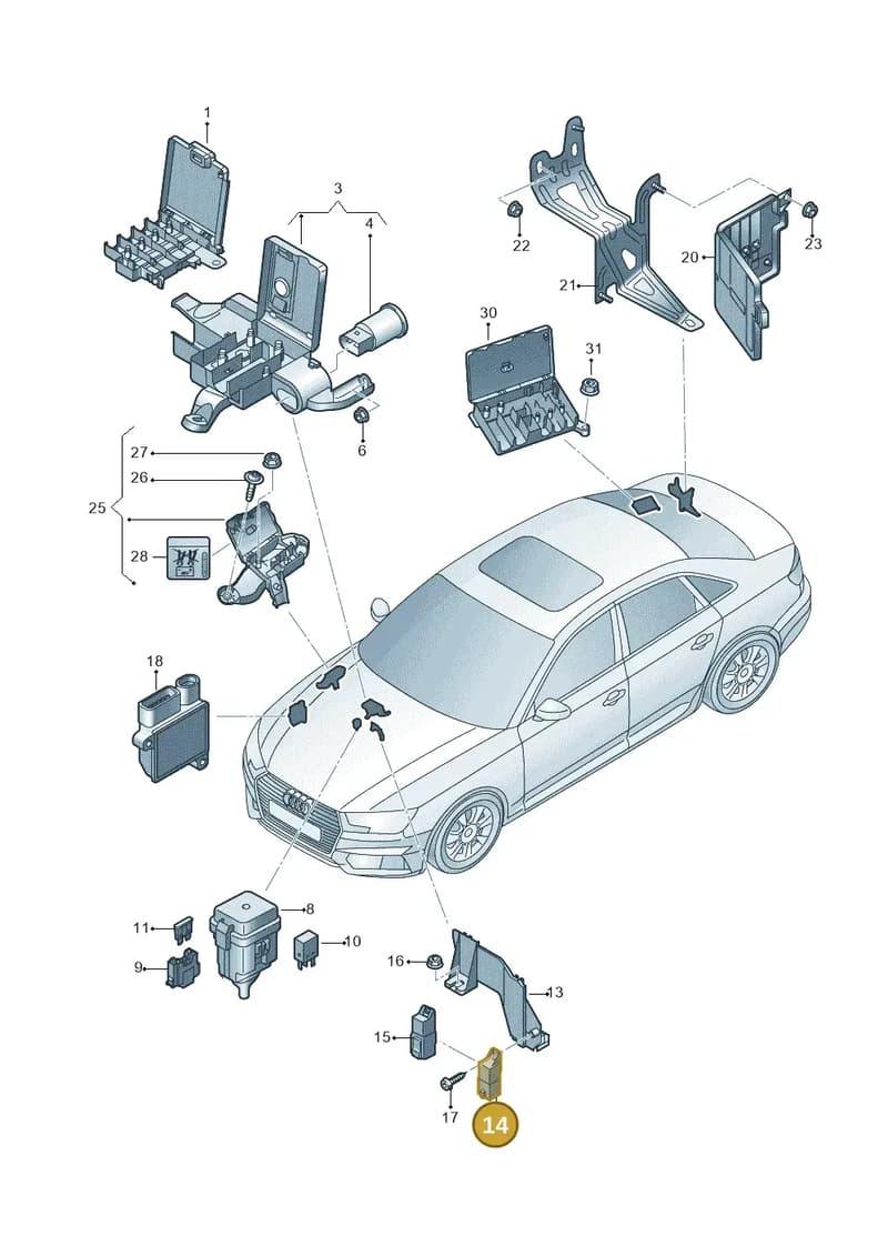 4M0907282F — Audi A4 (2015-2025) diagram 849937200, position 14