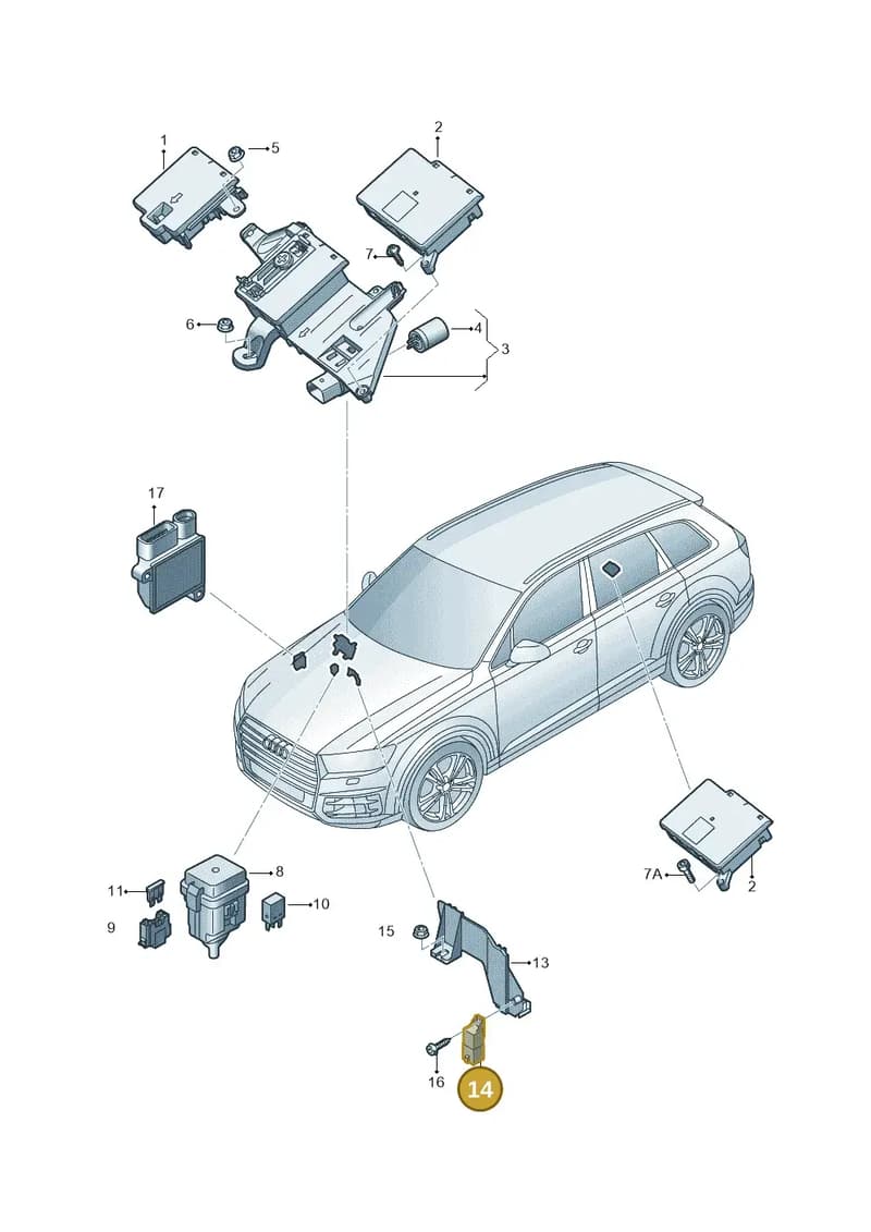 4M0907282F — Audi Q7 (2015-2025) diagram 859937200, position 14