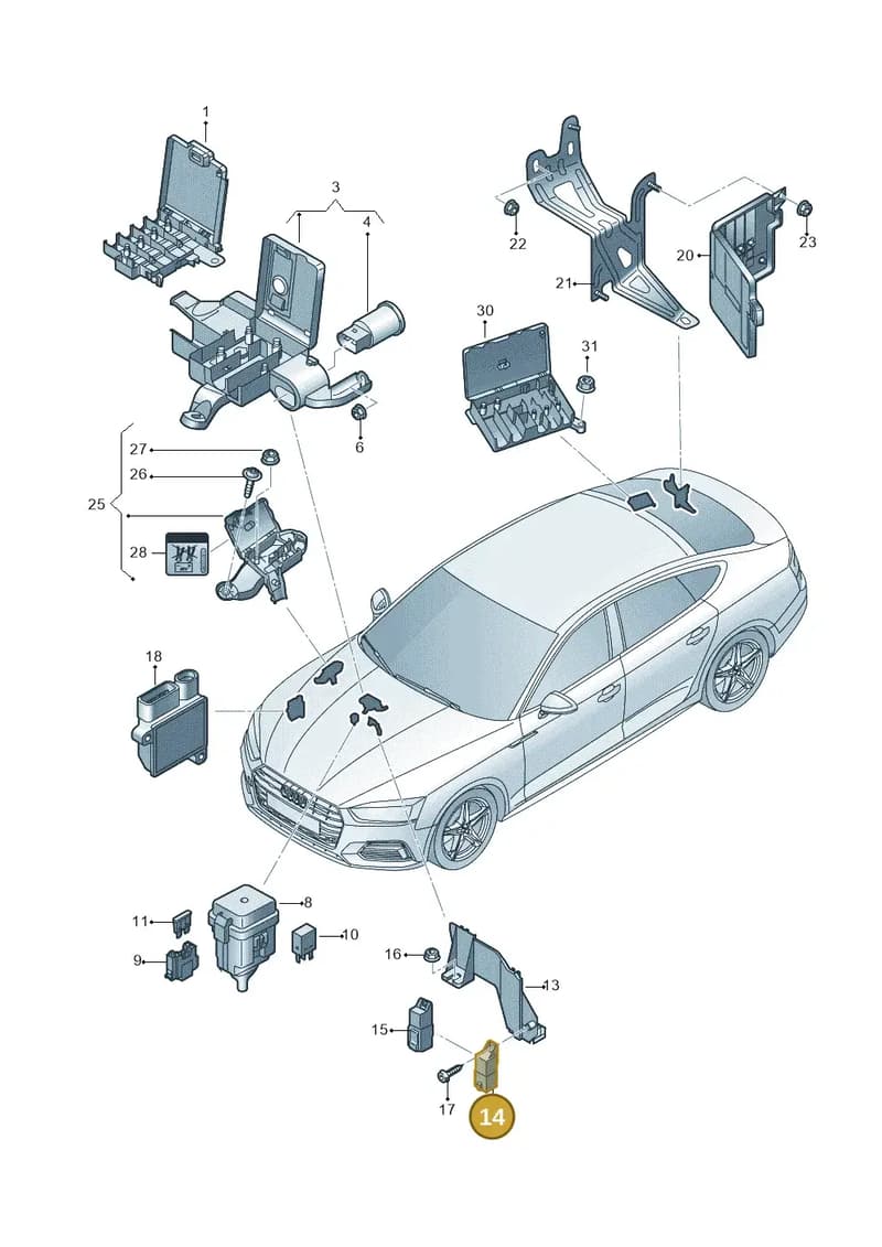 4M0907282F — Audi A5 Sportback (2016-2025) diagram 897937200, position 14