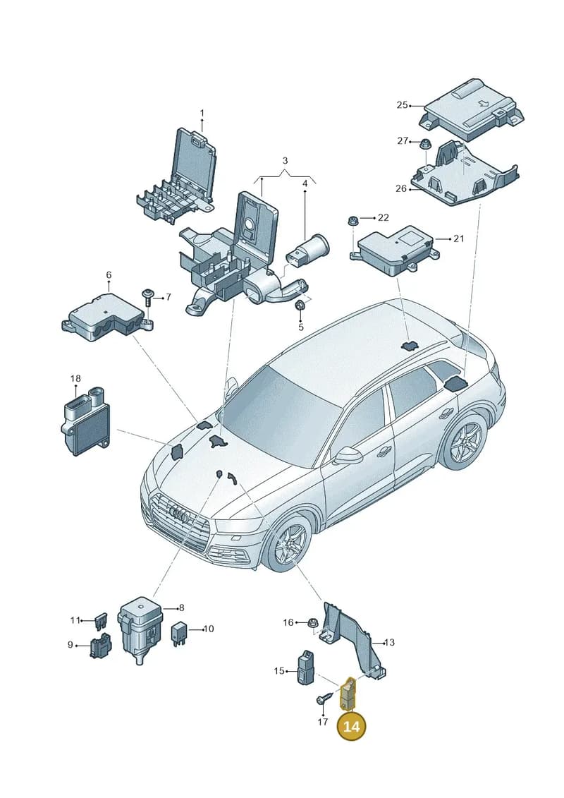 4M0907282F — Audi Q5 (2016-2025) diagram 896937200, position 14