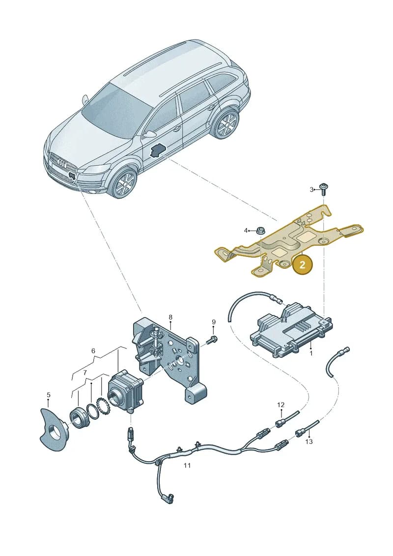 4M0907390 — Audi Q7 (2015-2025) diagram 859907400, position 2
