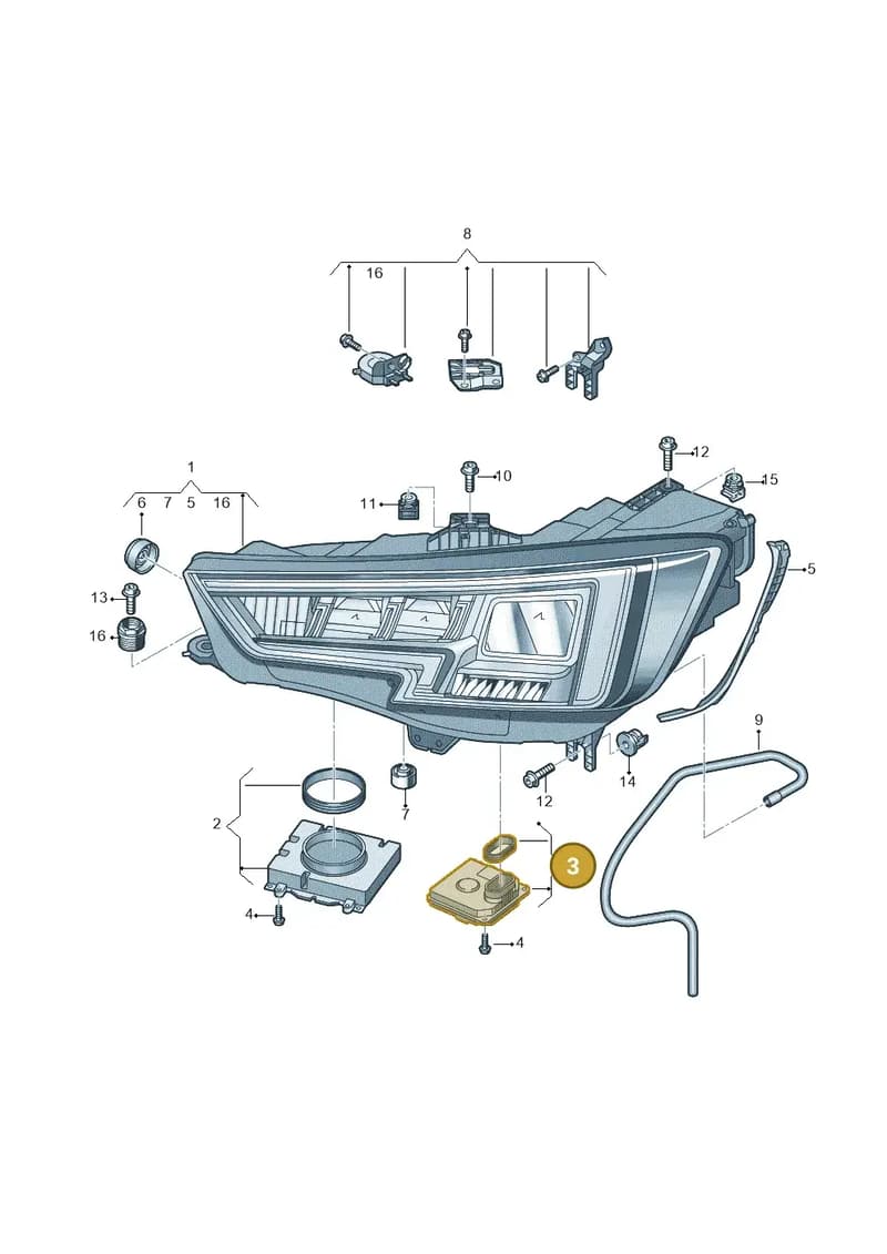 4M0907397AD — Audi RS4 Avant (2017-2025) diagram 849941100, position 3