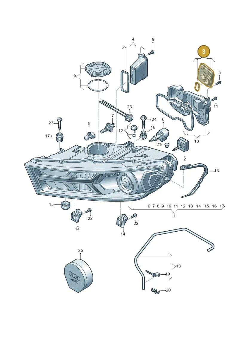 4M0907397AD — Audi Q7 (2015-2025) diagram 859941000, position 3