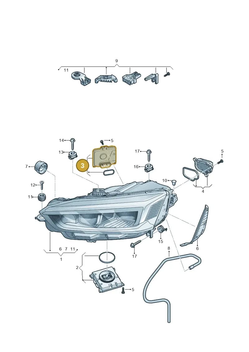4M0907397AD — Audi RS5 Sportback (2017-2025) diagram 897941050, position 3