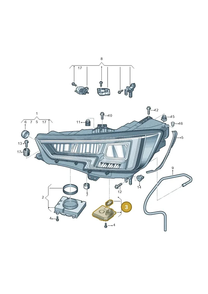4M0907397AD — Audi RS4 Avant (2017-2025) diagram 849941050, position 3